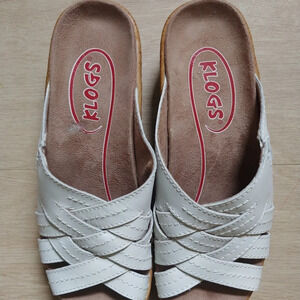 Klogs White Slide Strappy Sandals Women's Size 7.5